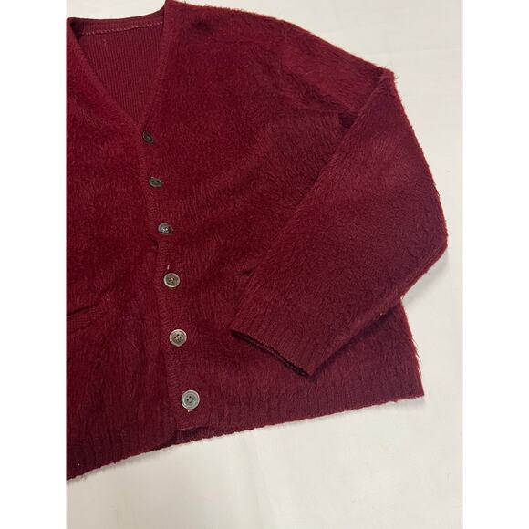 Vintage 1960’s Arrow Cum Laude Shaggy Mohair Cardigan - Picture 2 of 6
